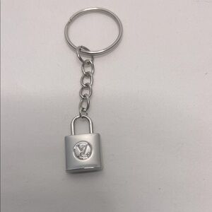 Fashion Silver Padlock Keychain Charm NWOT